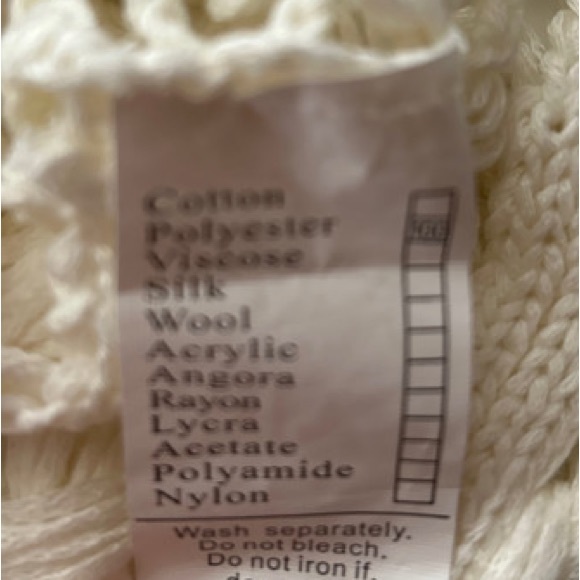 White / Cream Crochet Top Sz M EUC - Picture 5 of 6